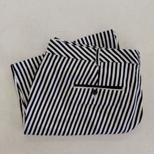 INC | Black & White Striped Dressy Bermuda Short